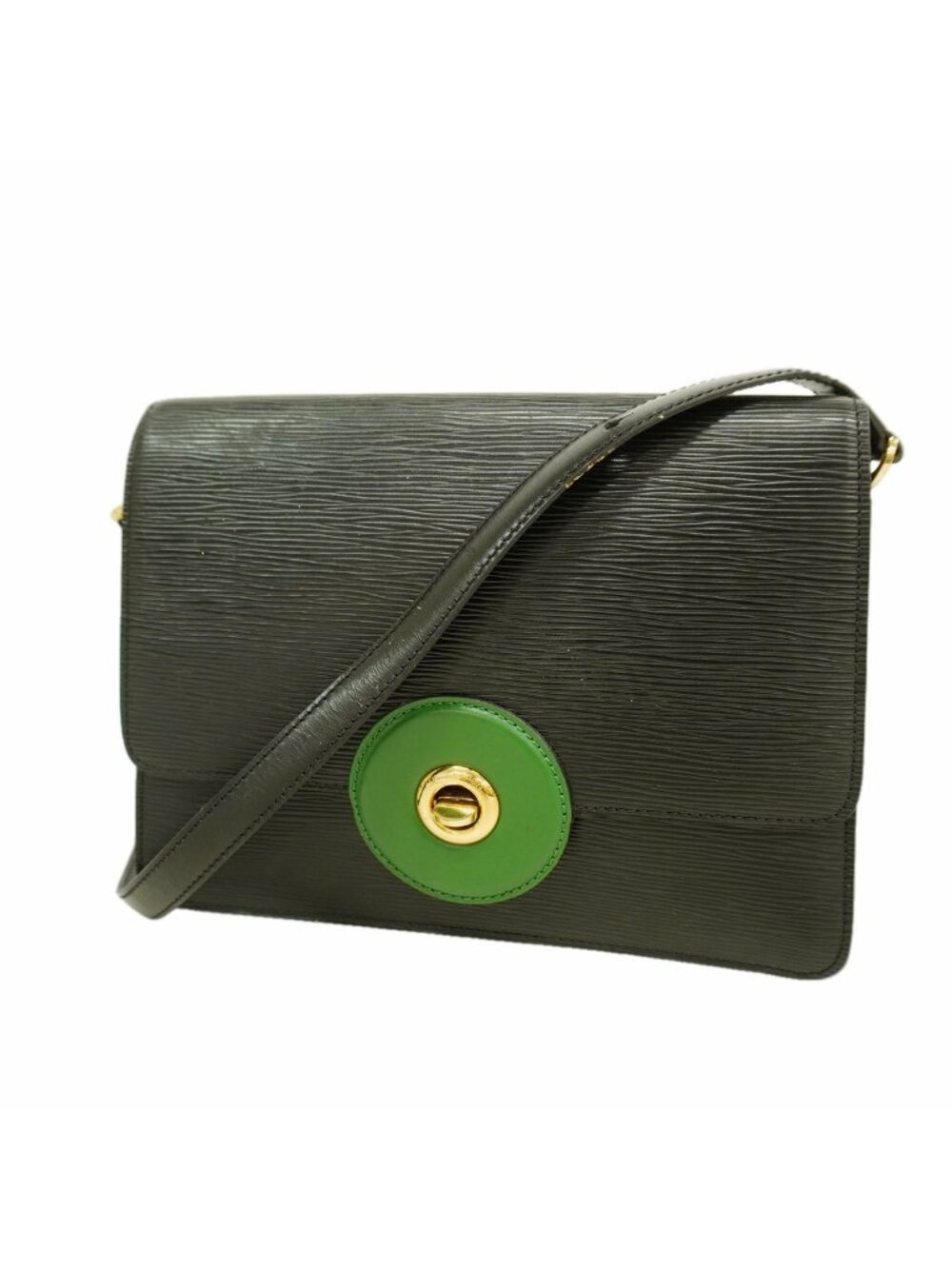 Louis Vuitton Shoulder Bag Epi Run Noir Green